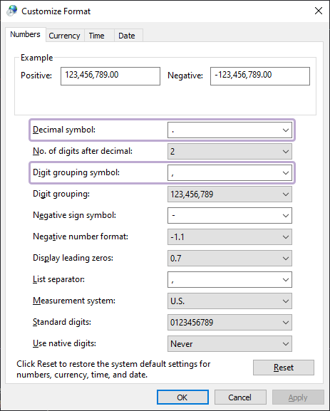 customizeformat